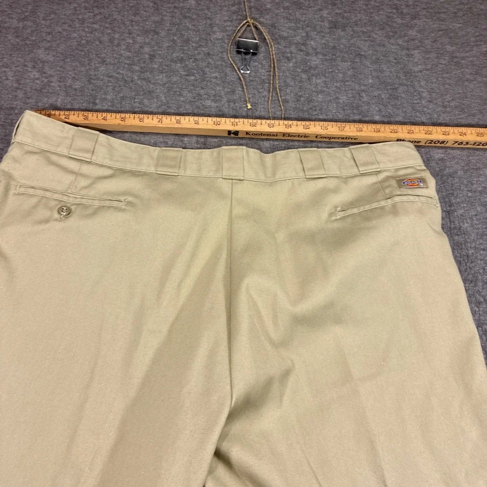 Dickies 874 Original Fit Work Pants Mens 46x32 Khaki Tan Straight Leg Workwear